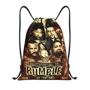 Wwe Drawstring Bag Sports Fitness Bag Waterproof Rope Bag For Training Traveling Hiking Gym Sackpack String Bag For Women Men Small
